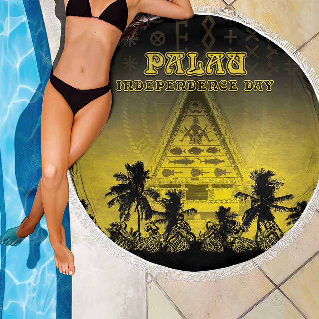 Palau Independence Day Beach Blanket Palauan Tattoo Pattern LT05 - Polynesian Pride