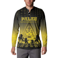 Personalised Palau Independence Day Button Sweatshirt Palauan Tattoo Pattern LT05 - Polynesian Pride