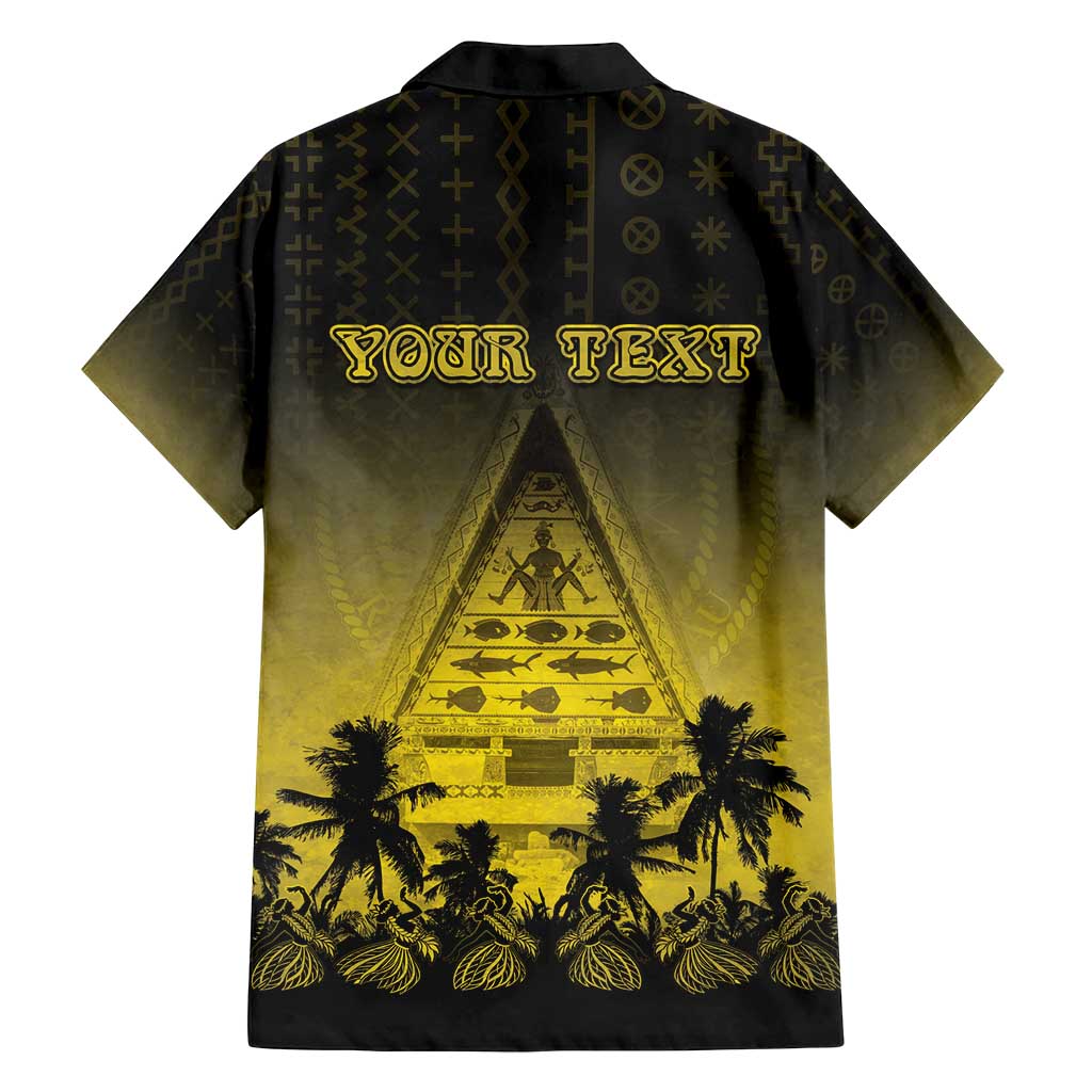 Personalised Palau Independence Day Family Matching Off Shoulder Short Dress and Hawaiian Shirt Palauan Tattoo Pattern - Polynesian Pride