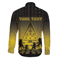 Personalised Palau Independence Day Family Matching Puletasi and Hawaiian Shirt Palauan Tattoo Pattern LT05 - Polynesian Pride