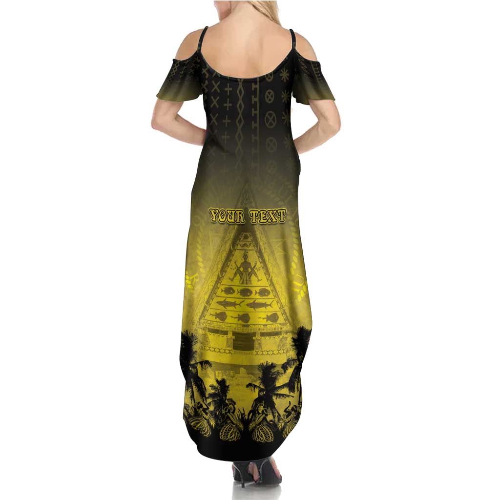 Personalised Palau Independence Day Family Matching Summer Maxi Dress and Hawaiian Shirt Palauan Tattoo Pattern LT05 - Polynesian Pride