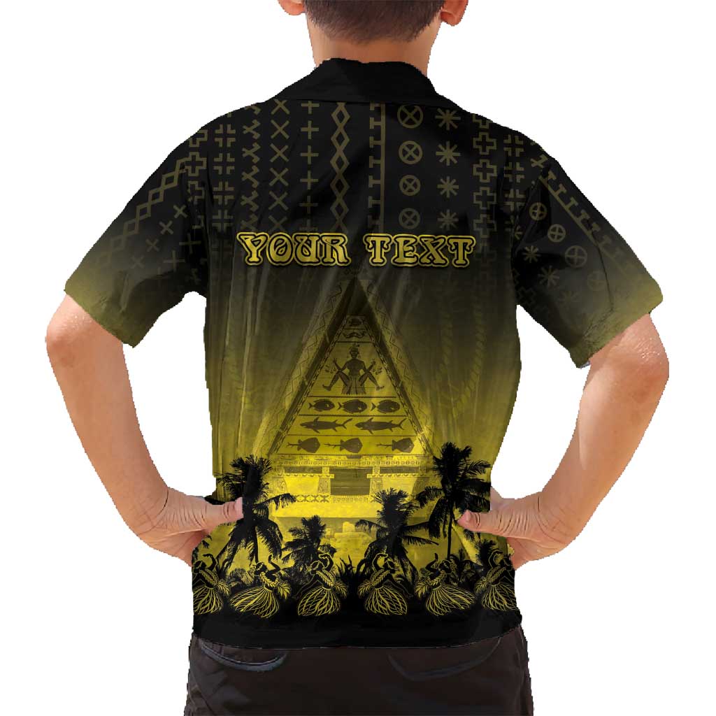 Personalised Palau Independence Day Family Matching Tank Maxi Dress and Hawaiian Shirt Palauan Tattoo Pattern LT05 - Polynesian Pride
