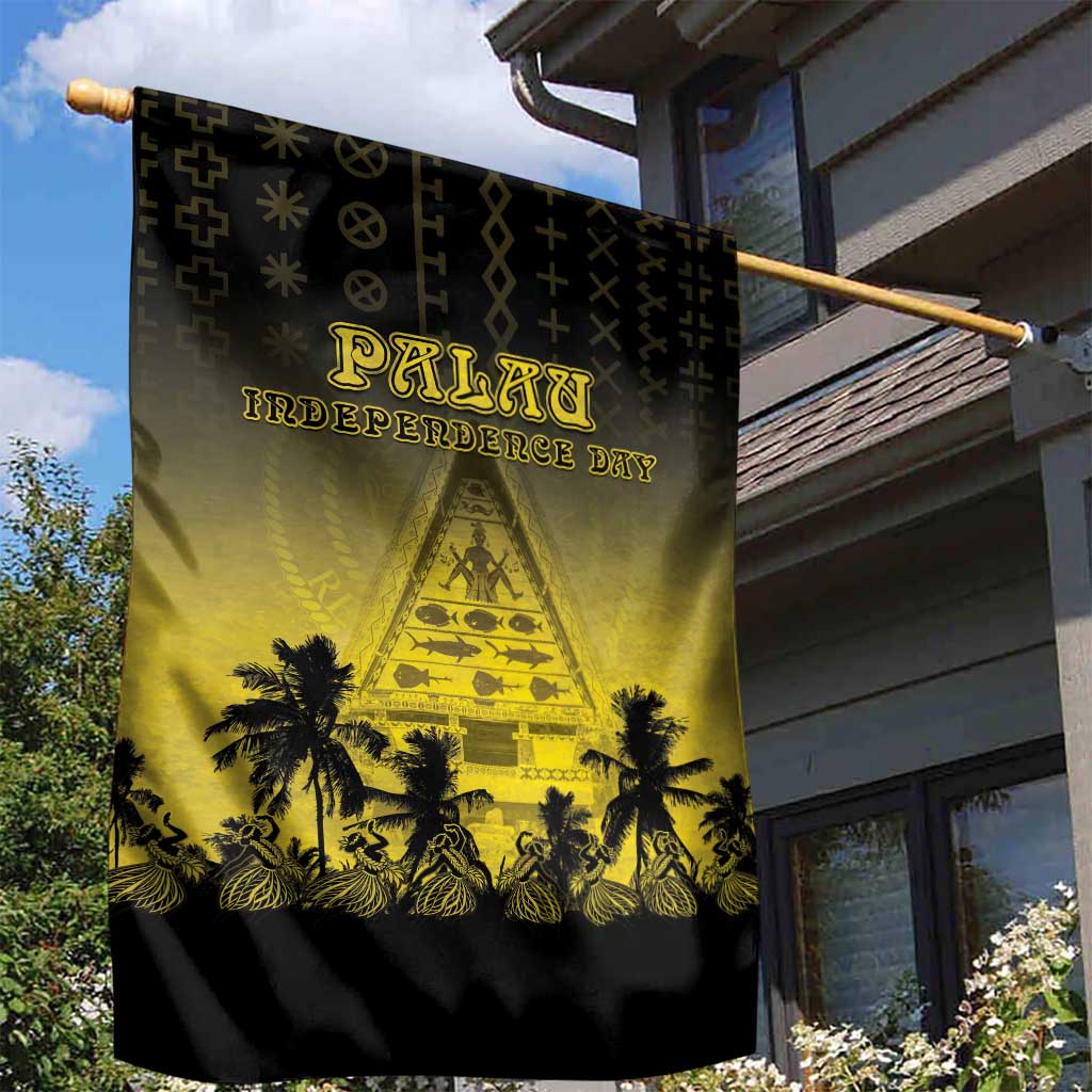 Palau Independence Day Garden Flag Palauan Tattoo Pattern LT05 - Polynesian Pride