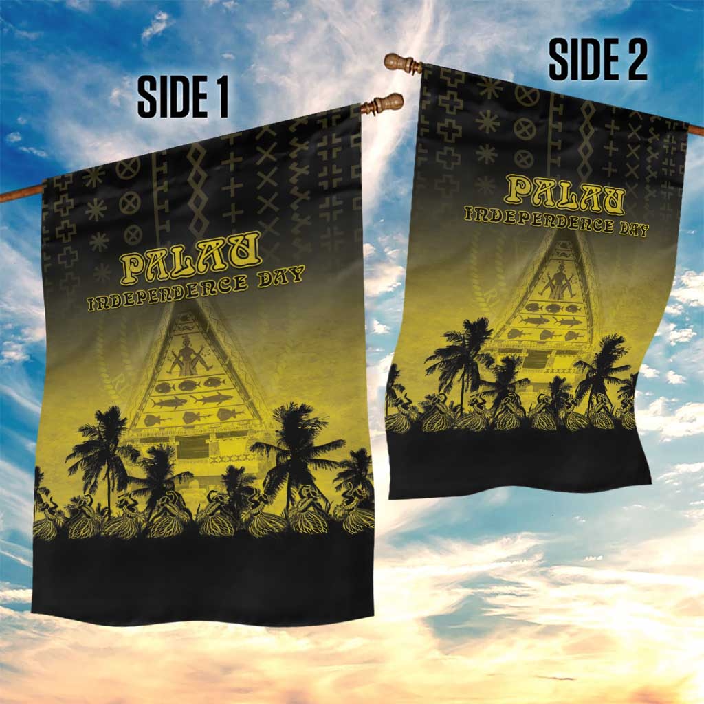 Palau Independence Day Garden Flag Palauan Tattoo Pattern LT05 - Polynesian Pride
