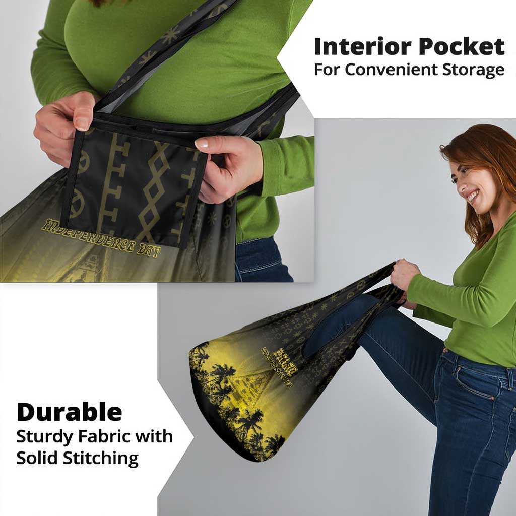 Palau Independence Day Grocery Bag Palauan Tattoo Pattern - Polynesian Pride