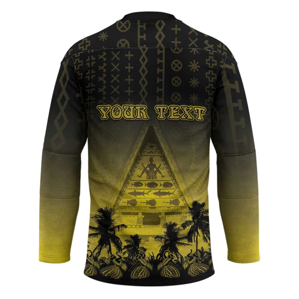 Personalised Palau Independence Day Hockey Jersey Palauan Tattoo Pattern LT05 - Polynesian Pride