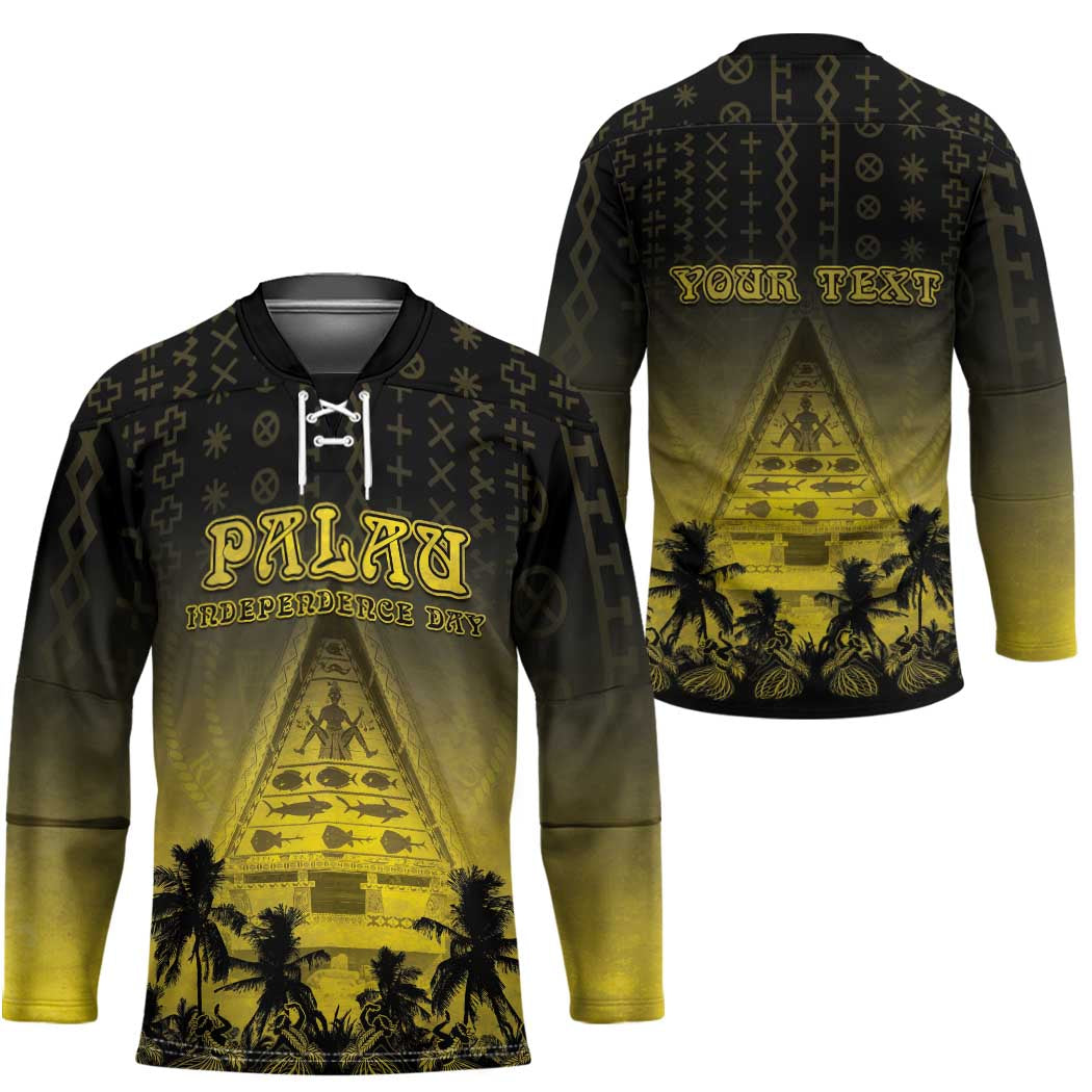 Personalised Palau Independence Day Hockey Jersey Palauan Tattoo Pattern LT05 - Polynesian Pride
