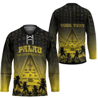 Personalised Palau Independence Day Hockey Jersey Palauan Tattoo Pattern LT05 - Polynesian Pride