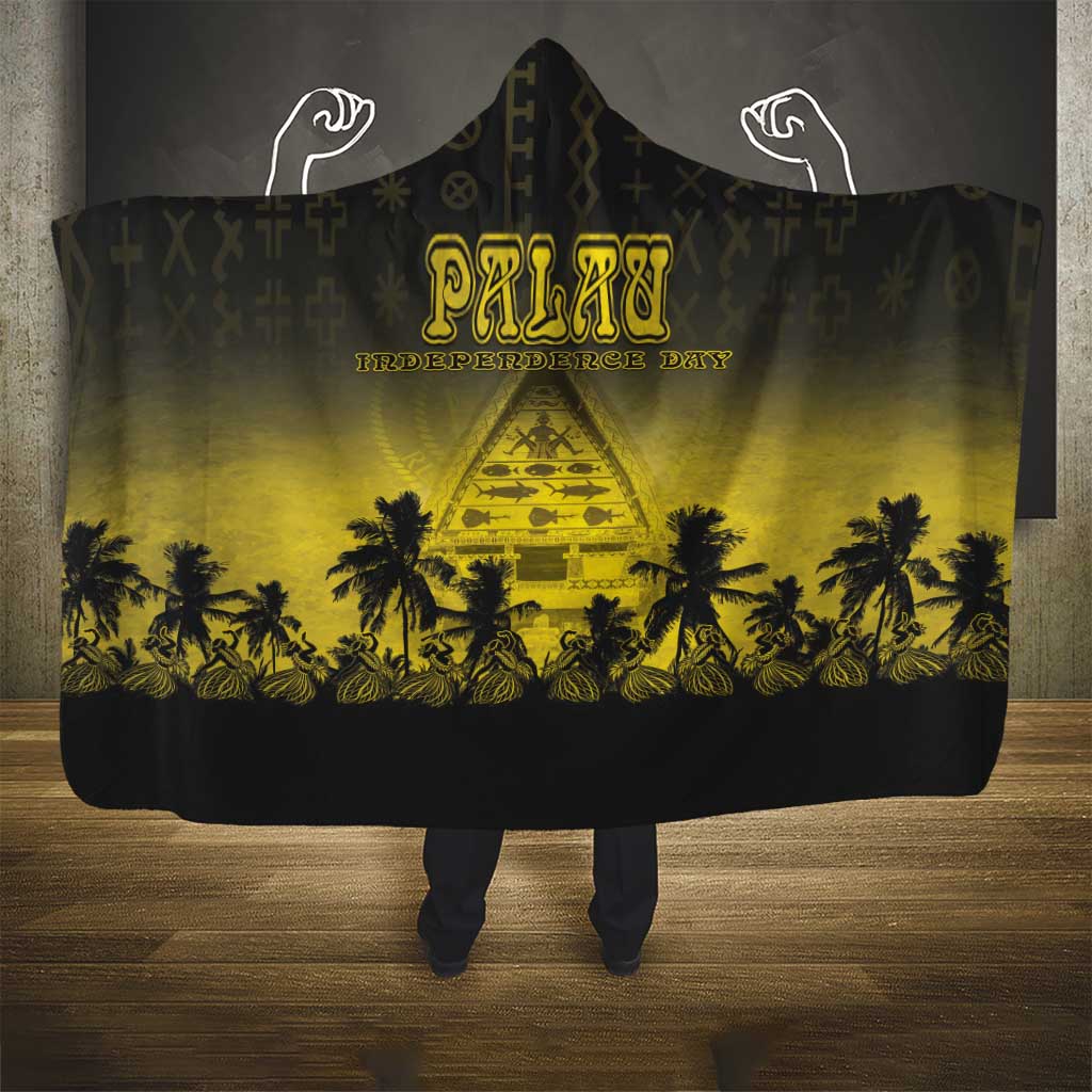 Palau Independence Day Hooded Blanket Palauan Tattoo Pattern LT05 - Polynesian Pride