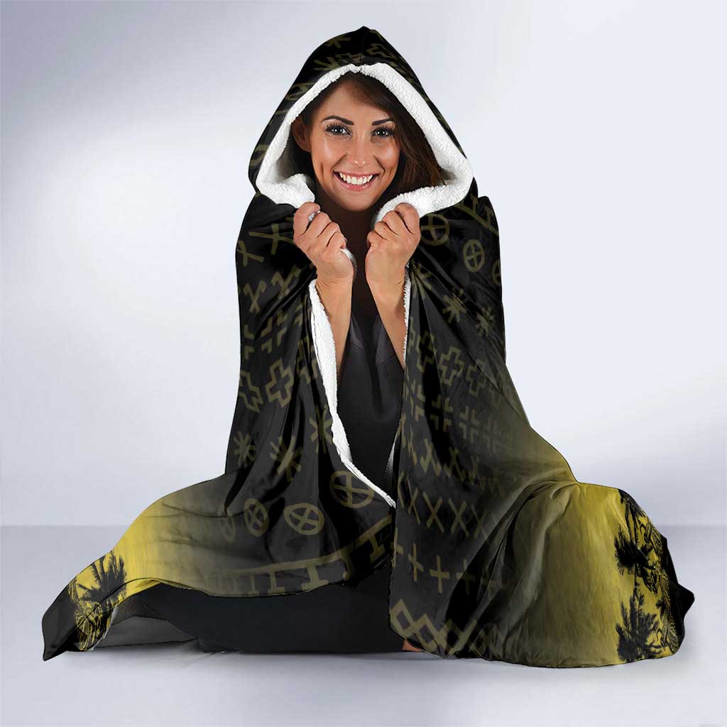 Palau Independence Day Hooded Blanket Palauan Tattoo Pattern LT05 - Polynesian Pride