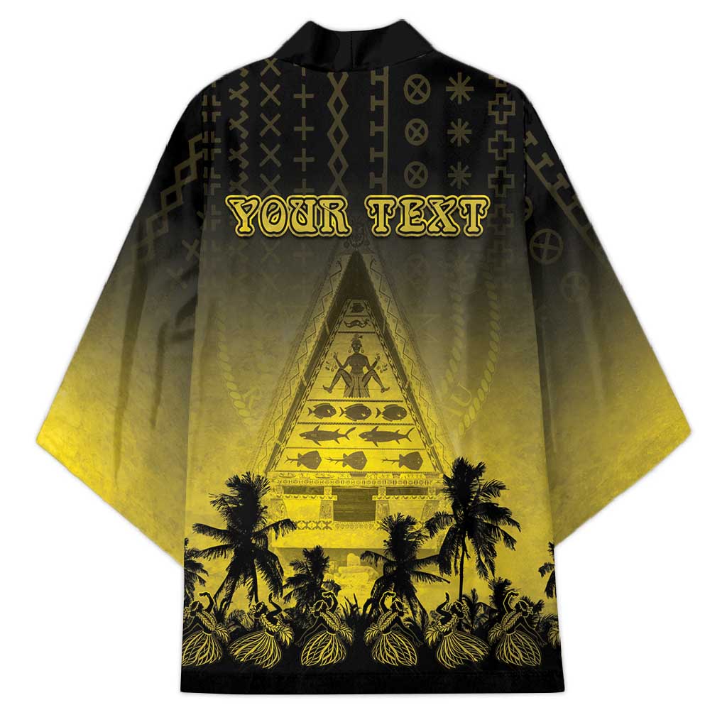 Personalised Palau Independence Day Kimono Palauan Tattoo Pattern LT05 - Polynesian Pride