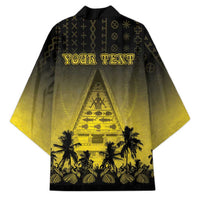 Personalised Palau Independence Day Kimono Palauan Tattoo Pattern LT05 - Polynesian Pride