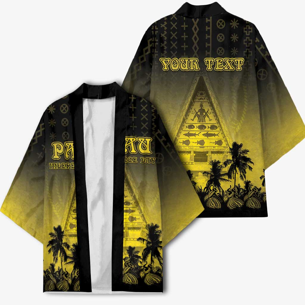 Personalised Palau Independence Day Kimono Palauan Tattoo Pattern LT05 - Polynesian Pride