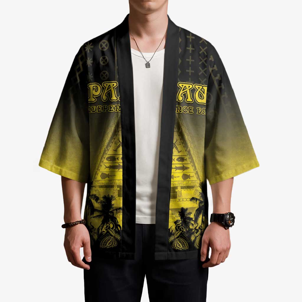 Personalised Palau Independence Day Kimono Palauan Tattoo Pattern LT05 - Polynesian Pride