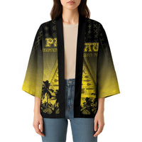Personalised Palau Independence Day Kimono Palauan Tattoo Pattern LT05 - Polynesian Pride