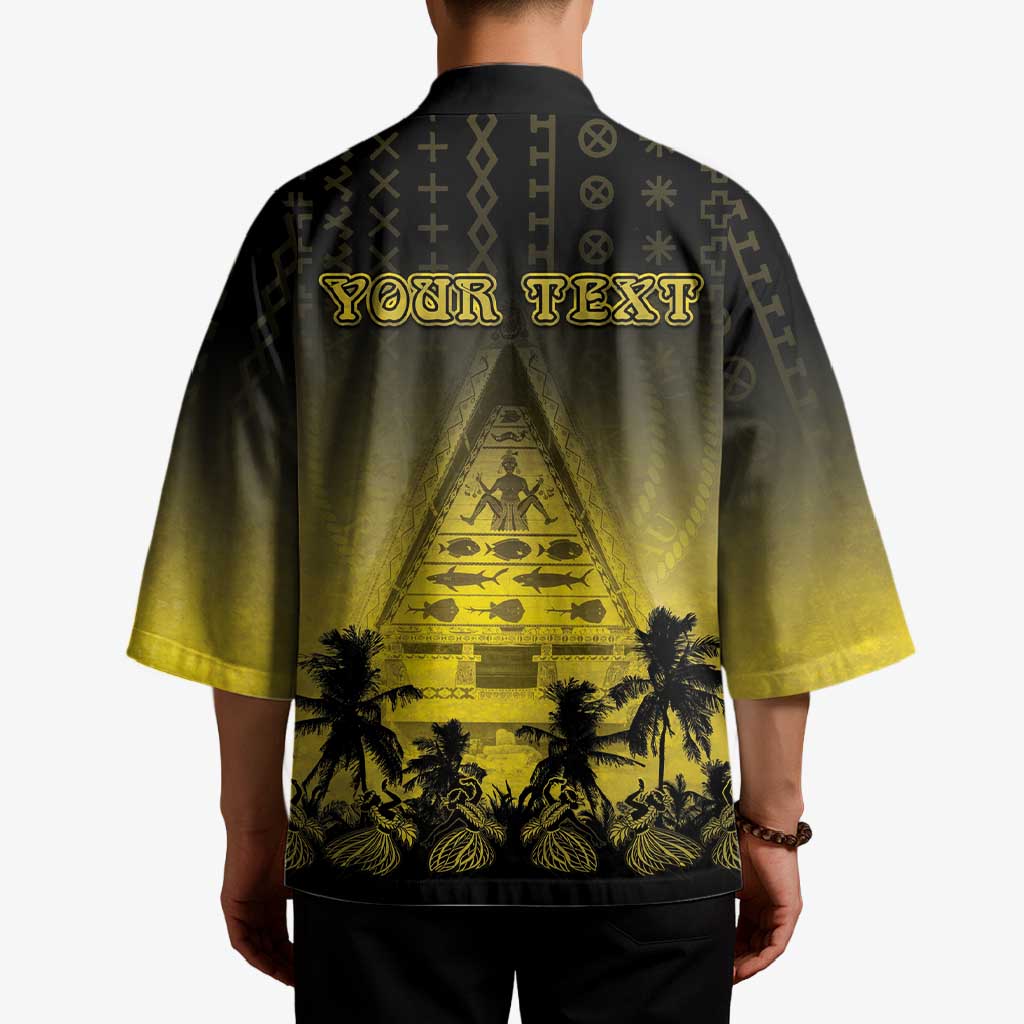 Personalised Palau Independence Day Kimono Palauan Tattoo Pattern LT05 - Polynesian Pride