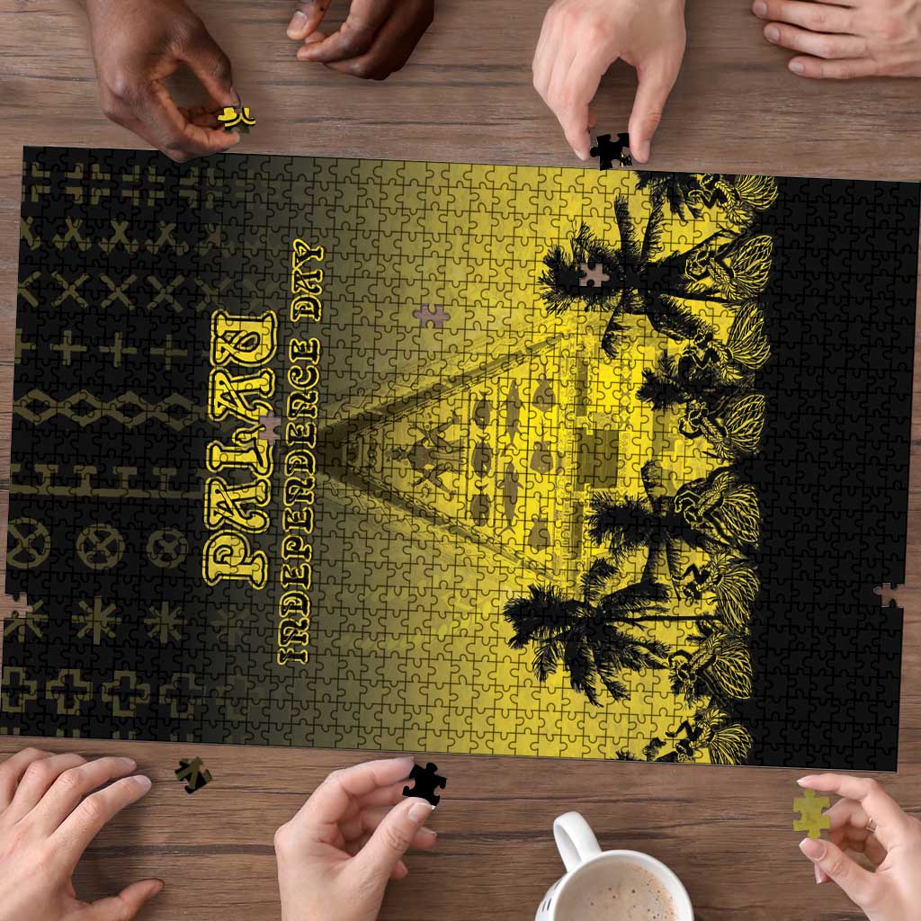 Palau Independence Day Puzzle Palauan Tattoo Pattern LT05 - Polynesian Pride