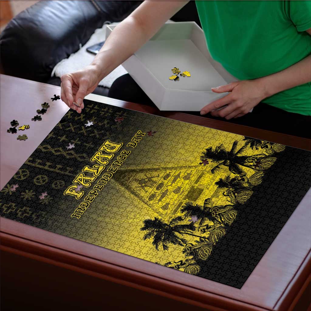 Palau Independence Day Puzzle Palauan Tattoo Pattern LT05 - Polynesian Pride