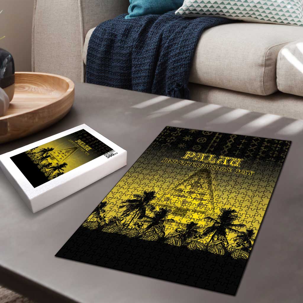 Palau Independence Day Puzzle Palauan Tattoo Pattern LT05 - Polynesian Pride
