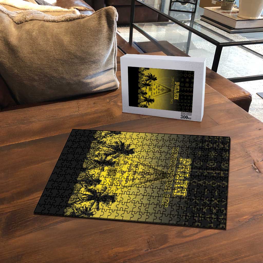 Palau Independence Day Puzzle Palauan Tattoo Pattern LT05 - Polynesian Pride
