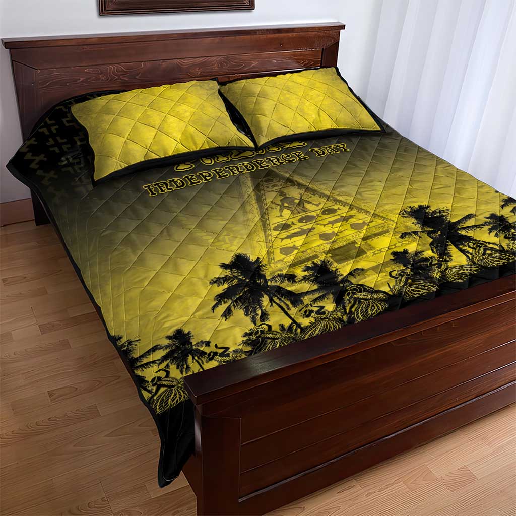 Palau Independence Day Quilt Bed Set Palauan Tattoo Pattern LT05 - Polynesian Pride