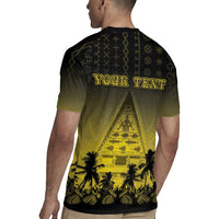 Personalised Palau Independence Day Rugby Jersey Palauan Tattoo Pattern - Polynesian Pride