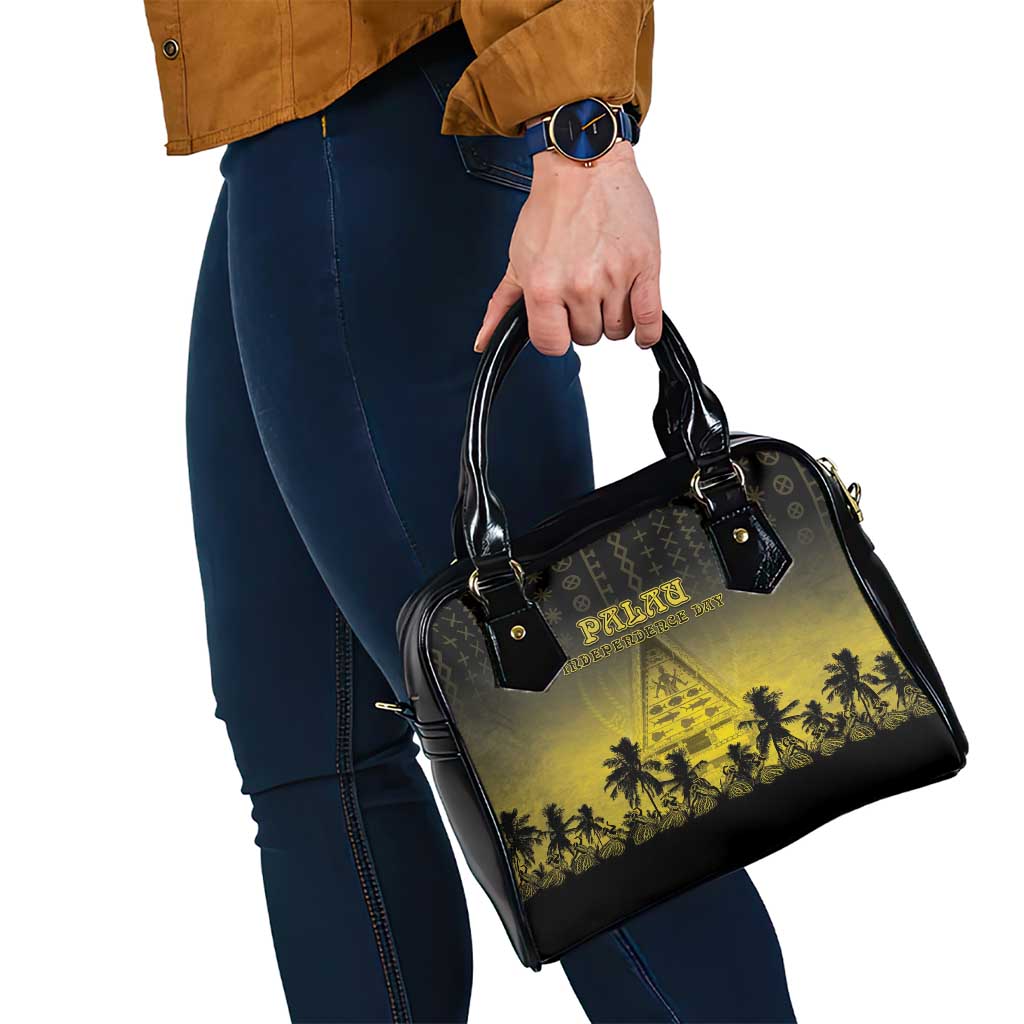 Palau Independence Day Shoulder Handbag Palauan Tattoo Pattern LT05 - Polynesian Pride