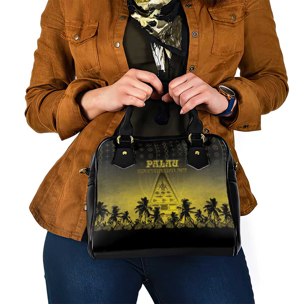 Palau Independence Day Shoulder Handbag Palauan Tattoo Pattern LT05 - Polynesian Pride