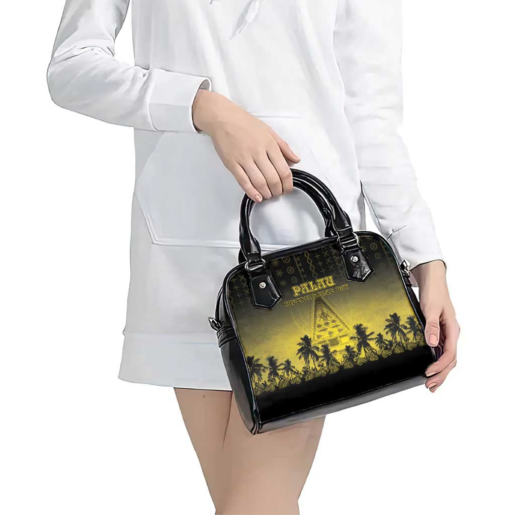 Palau Independence Day Shoulder Handbag Palauan Tattoo Pattern LT05 - Polynesian Pride