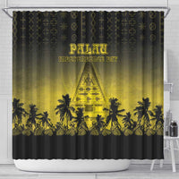 Palau Independence Day Shower Curtain Palauan Tattoo Pattern LT05 - Polynesian Pride
