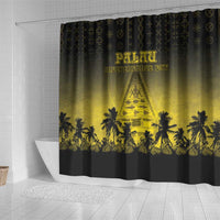 Palau Independence Day Shower Curtain Palauan Tattoo Pattern LT05 - Polynesian Pride