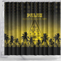Palau Independence Day Shower Curtain Palauan Tattoo Pattern LT05 - Polynesian Pride