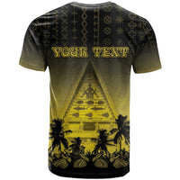 Personalised Palau Independence Day T Shirt Palauan Tattoo Pattern - Polynesian Pride