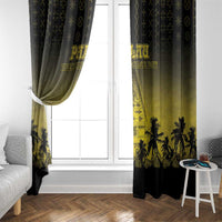 Palau Independence Day Window Curtain Palauan Tattoo Pattern LT05 - Polynesian Pride