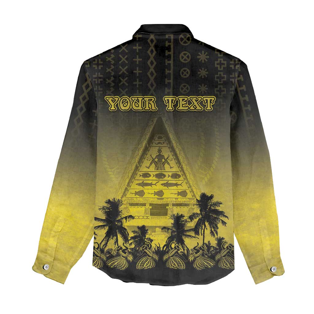 Personalised Palau Independence Day Women Casual Shirt Palauan Tattoo Pattern LT05 - Polynesian Pride
