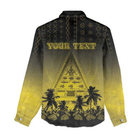 Personalised Palau Independence Day Women Casual Shirt Palauan Tattoo Pattern LT05 - Polynesian Pride