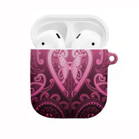 Aotearoa Breast Cancer AirPods Case Maori Tribal Pattern LT05 Pink - Polynesian Pride
