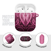 Aotearoa Breast Cancer AirPods Case Maori Tribal Pattern LT05 - Polynesian Pride
