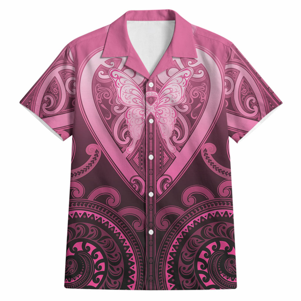 Aotearoa Breast Cancer Hawaiian Shirt Maori Tribal Pattern LT05 Pink - Polynesian Pride