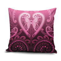 Aotearoa Breast Cancer Pillow Cover Maori Tribal Pattern LT05 Pink - Polynesian Pride