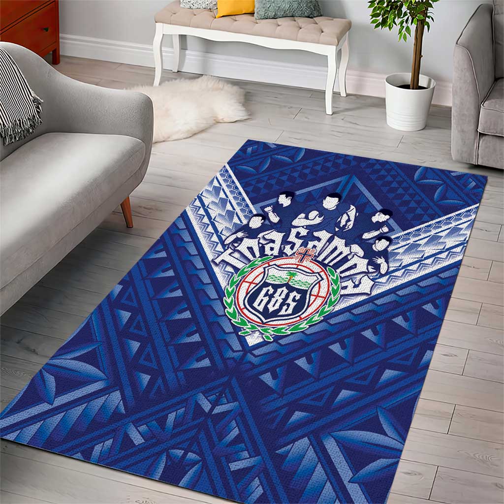 Toa Samoa Rugby Area Rug Samoan Pride With Tribal Pattern LT05 - Polynesian Pride