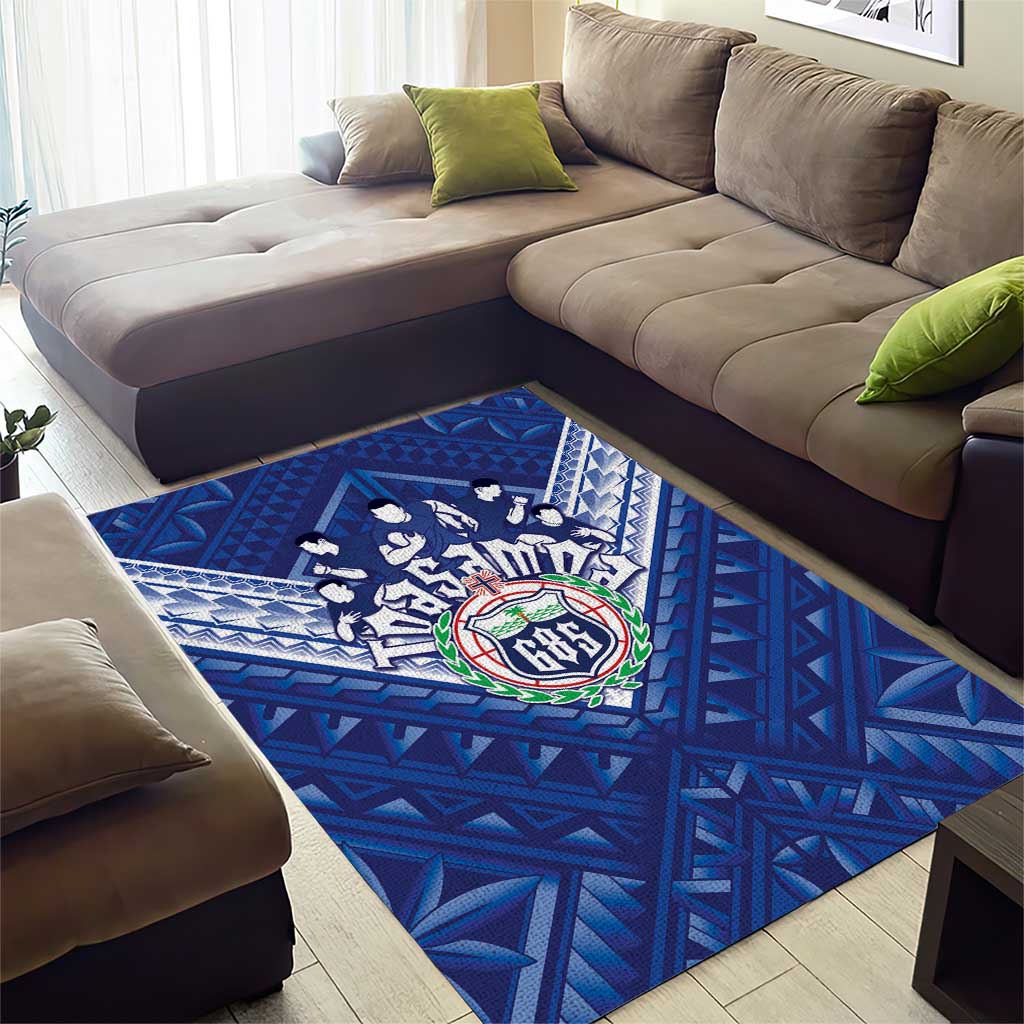 Toa Samoa Rugby Area Rug Samoan Pride With Tribal Pattern LT05 - Polynesian Pride