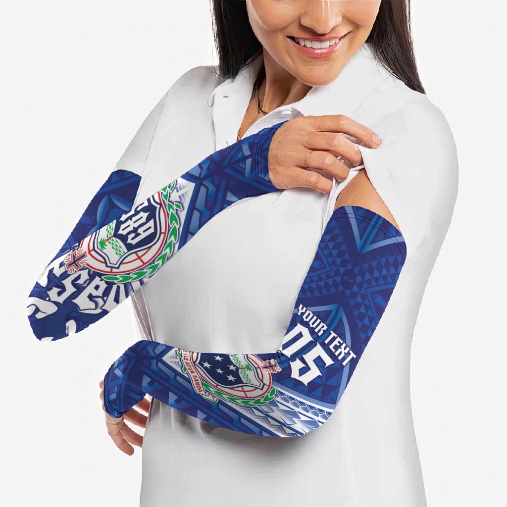 Toa Samoa Rugby Custom Arm Sleeves Samoan Pride With Tribal Pattern LT05 - Polynesian Pride