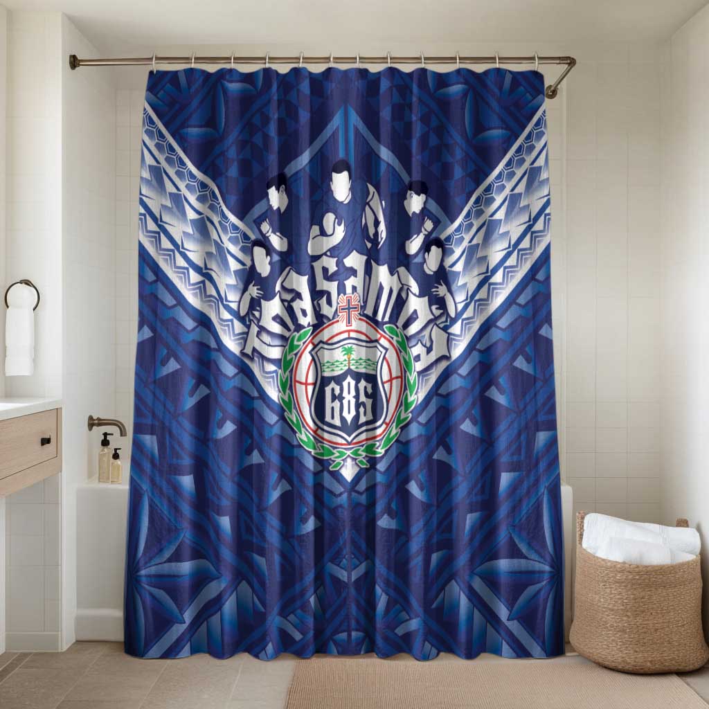 Toa Samoa Rugby Bathroom Set Samoan Pride With Tribal Pattern - Polynesian Pride