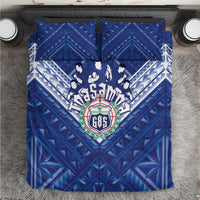 Toa Samoa Rugby Bedding Set Samoan Pride With Tribal Pattern LT05 Blue - Polynesian Pride