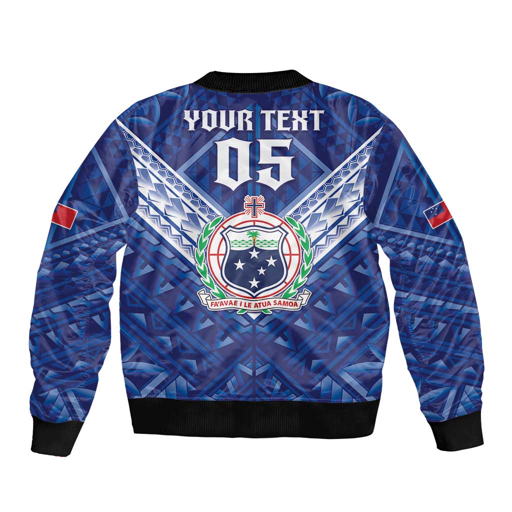 Toa Samoa Rugby Custom Bomber Jacket Samoan Pride With Tribal Pattern LT05 - Polynesian Pride