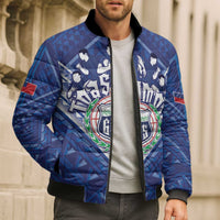 Toa Samoa Rugby Custom Bomber Puffer Jacket Samoan Pride With Tribal Pattern - Polynesian Pride