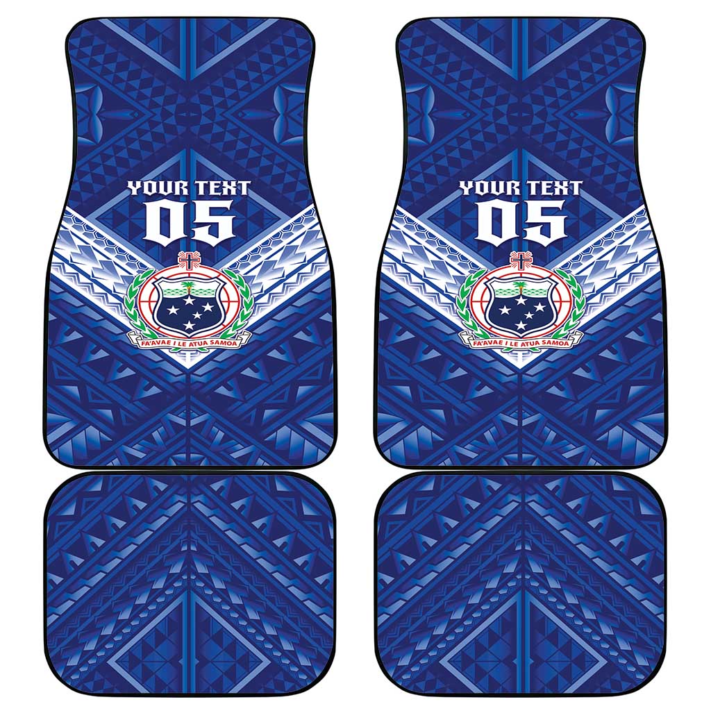 Toa Samoa Rugby Custom Car Mats Samoan Pride With Tribal Pattern LT05 - Polynesian Pride