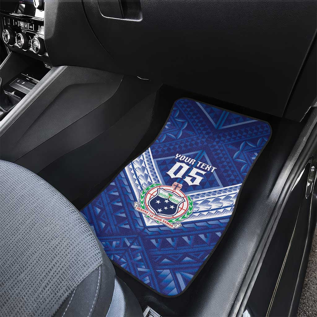 Toa Samoa Rugby Custom Car Mats Samoan Pride With Tribal Pattern LT05 - Polynesian Pride