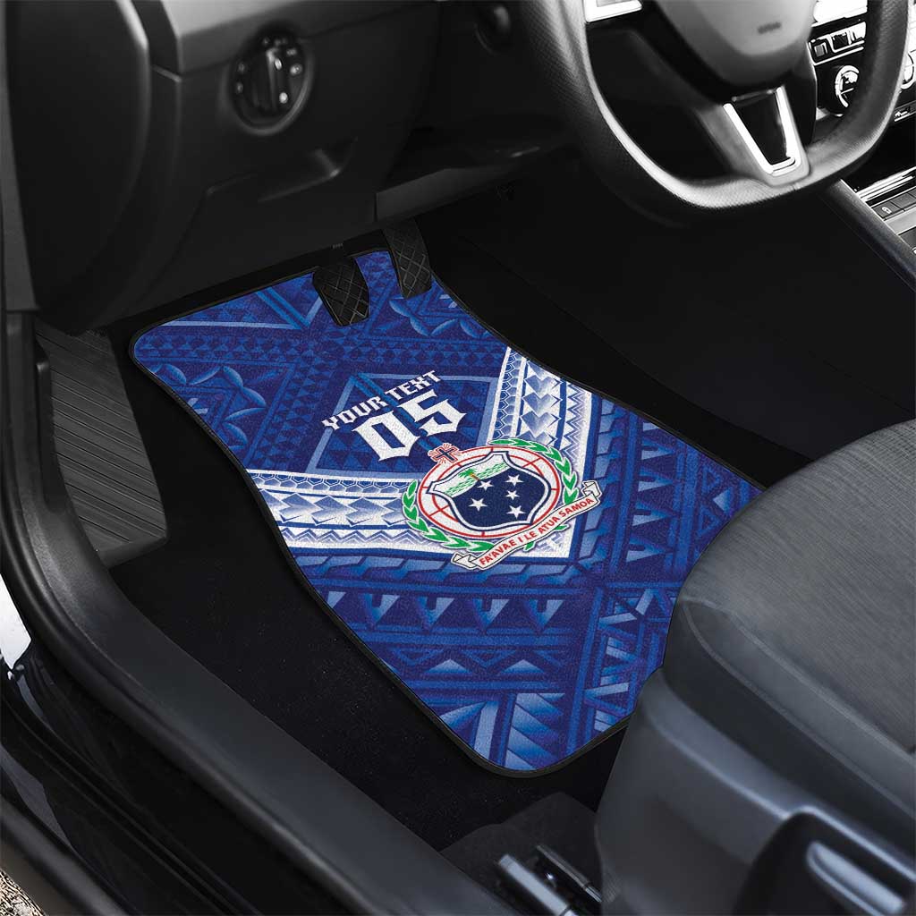 Toa Samoa Rugby Custom Car Mats Samoan Pride With Tribal Pattern LT05 - Polynesian Pride